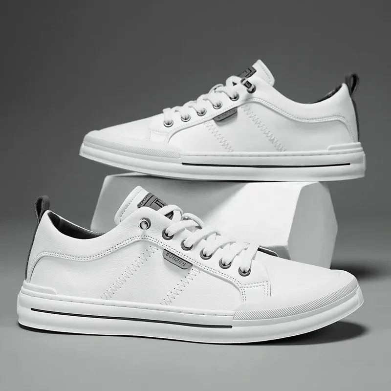Aidase New Men's Casual Shoes Luxury Handmade Leather Office Business Shoes for Men Sneakers Comfort Classic White Shoes Sports Shoe