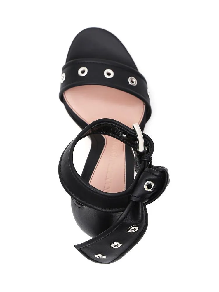 Alexander McQueen Horn Eyelet Studded Sandals