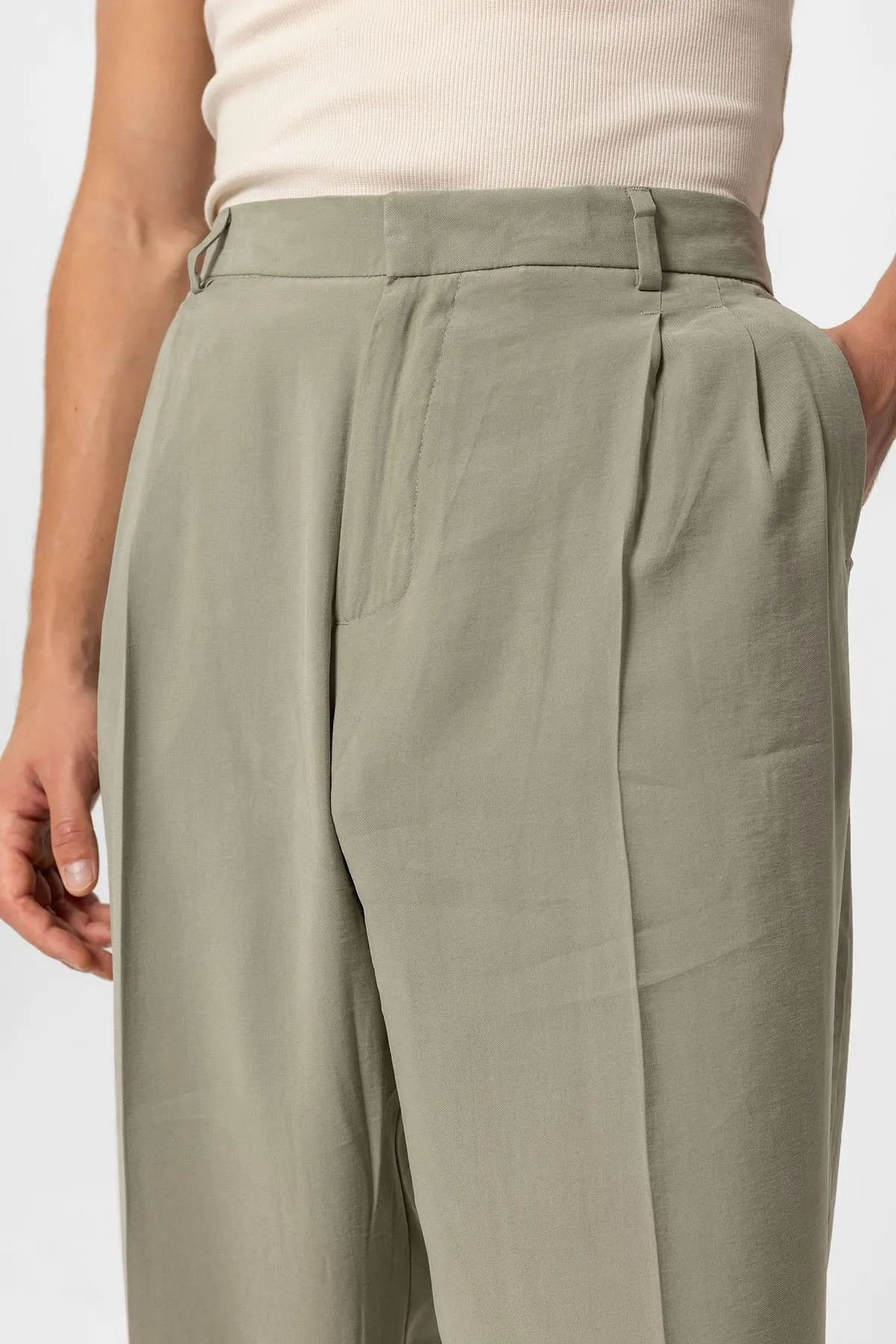 ANT High Waist Pleated Baggy Men's Pants - Fano