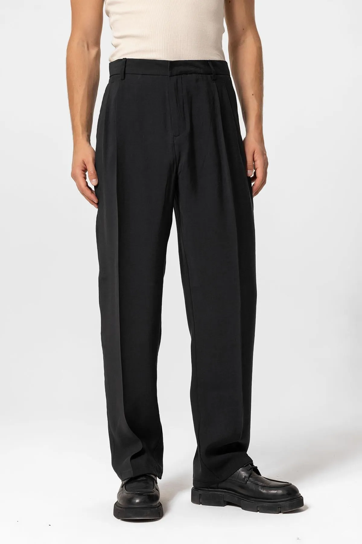 ANT High Waist Pleated Baggy Men's Pants - Ravenna