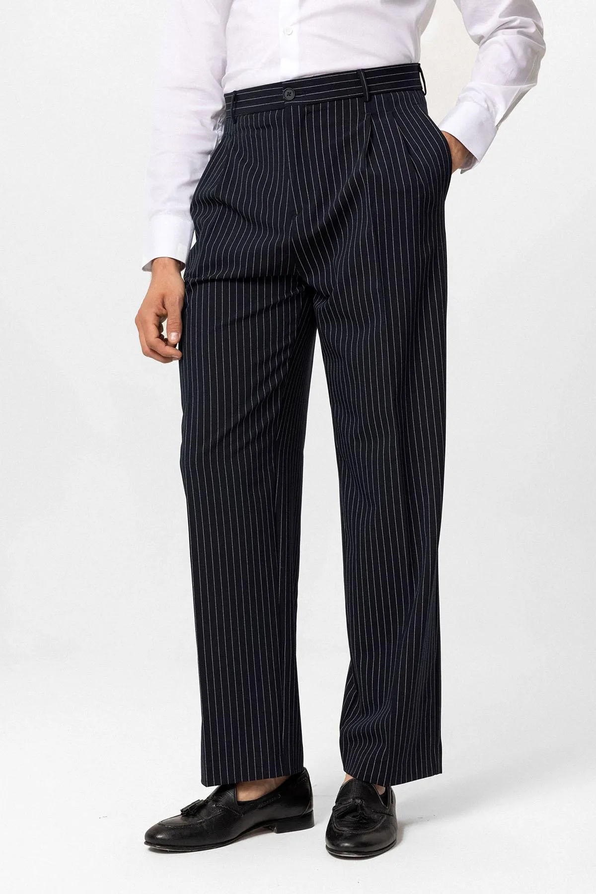 ANT High Waist Relax Fit Striped Men's Pants - Canberra