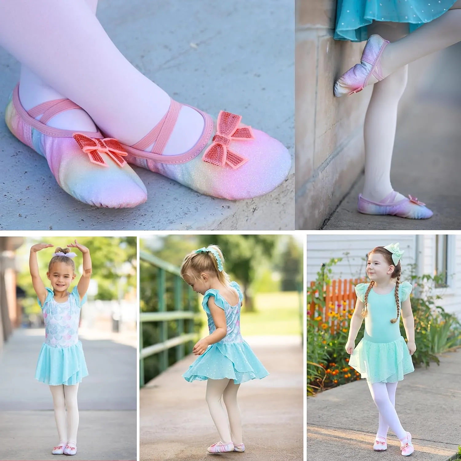 Arshiner Ballet Shoes for Girls Canvas Ballet Slippers Dance Shoes