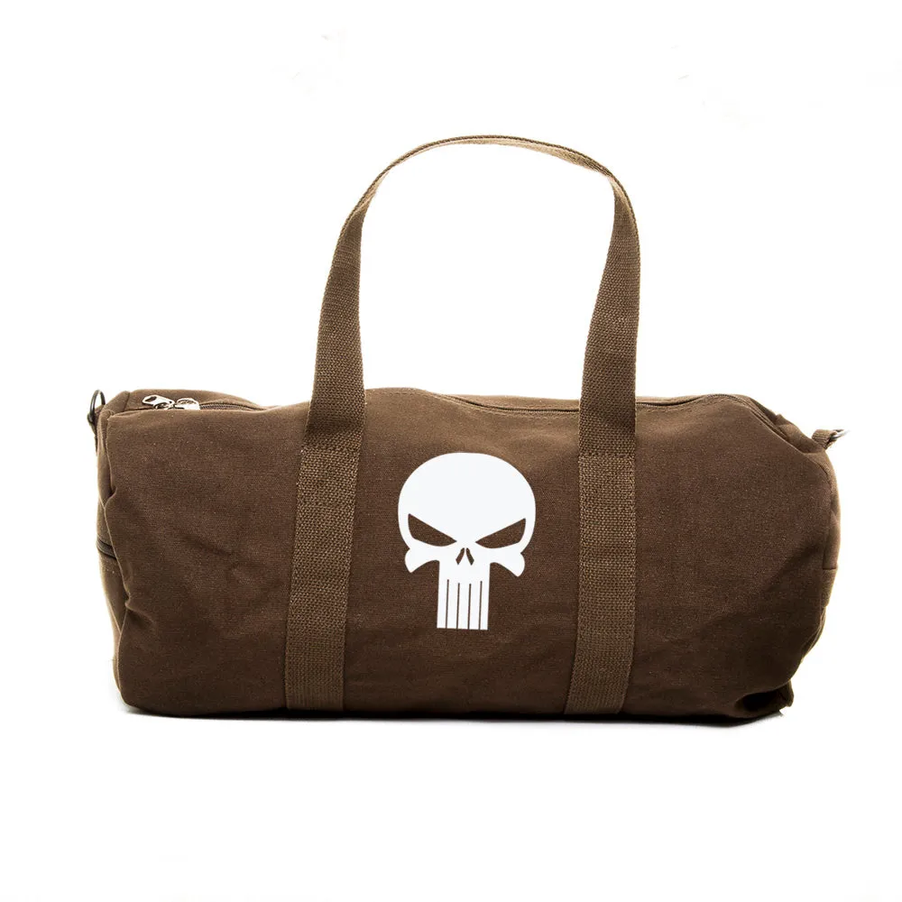 Canvas Shoulder Duffel Bag-Sports Duffle The Punisher Skull