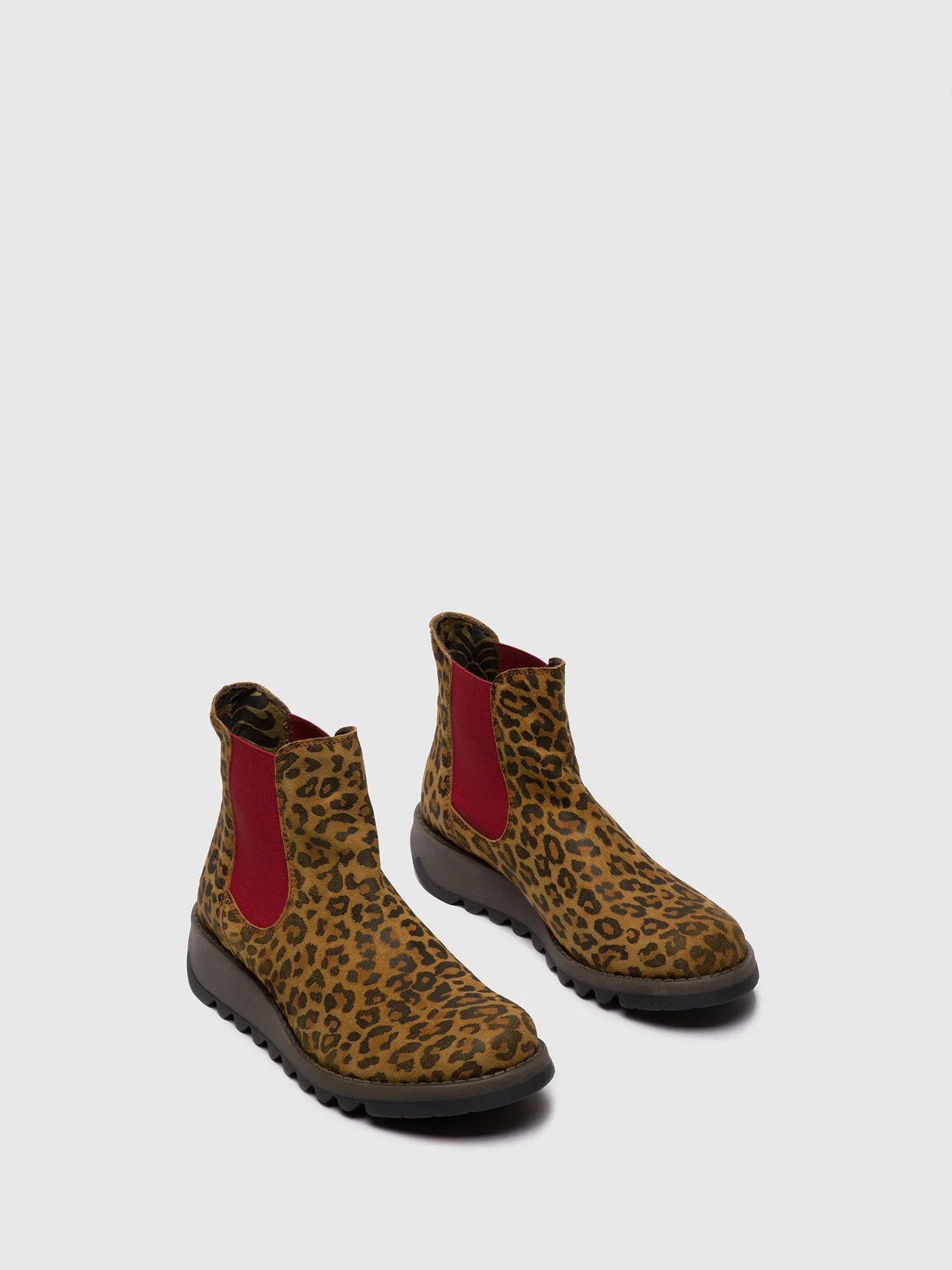 Chelsea Ankle Boots SALV CHEETAH TAN (RED ELASTIC)