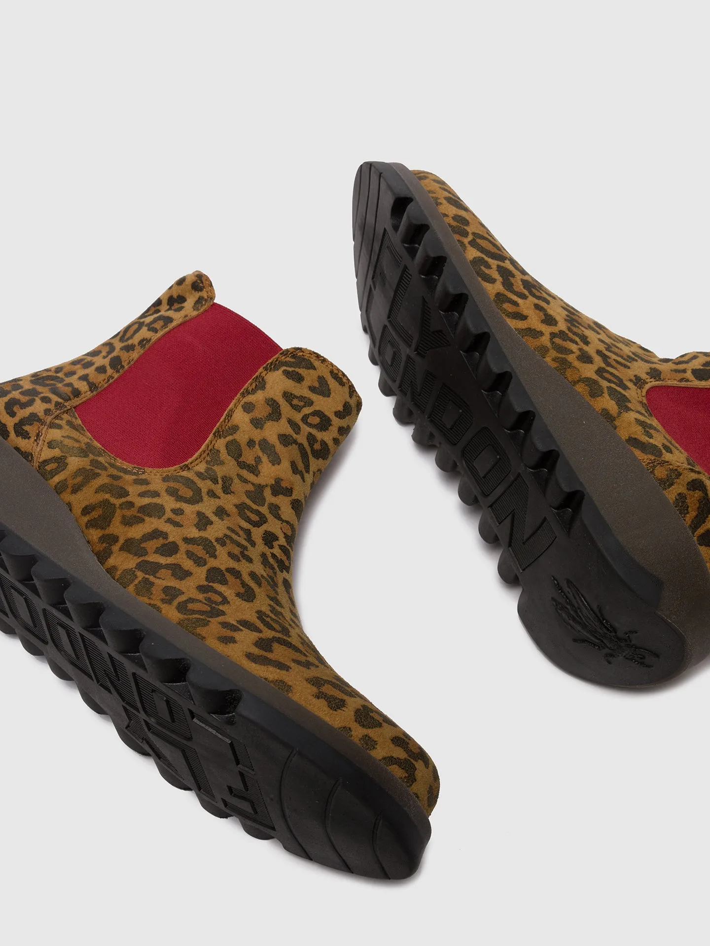 Chelsea Ankle Boots SALV CHEETAH TAN (RED ELASTIC)