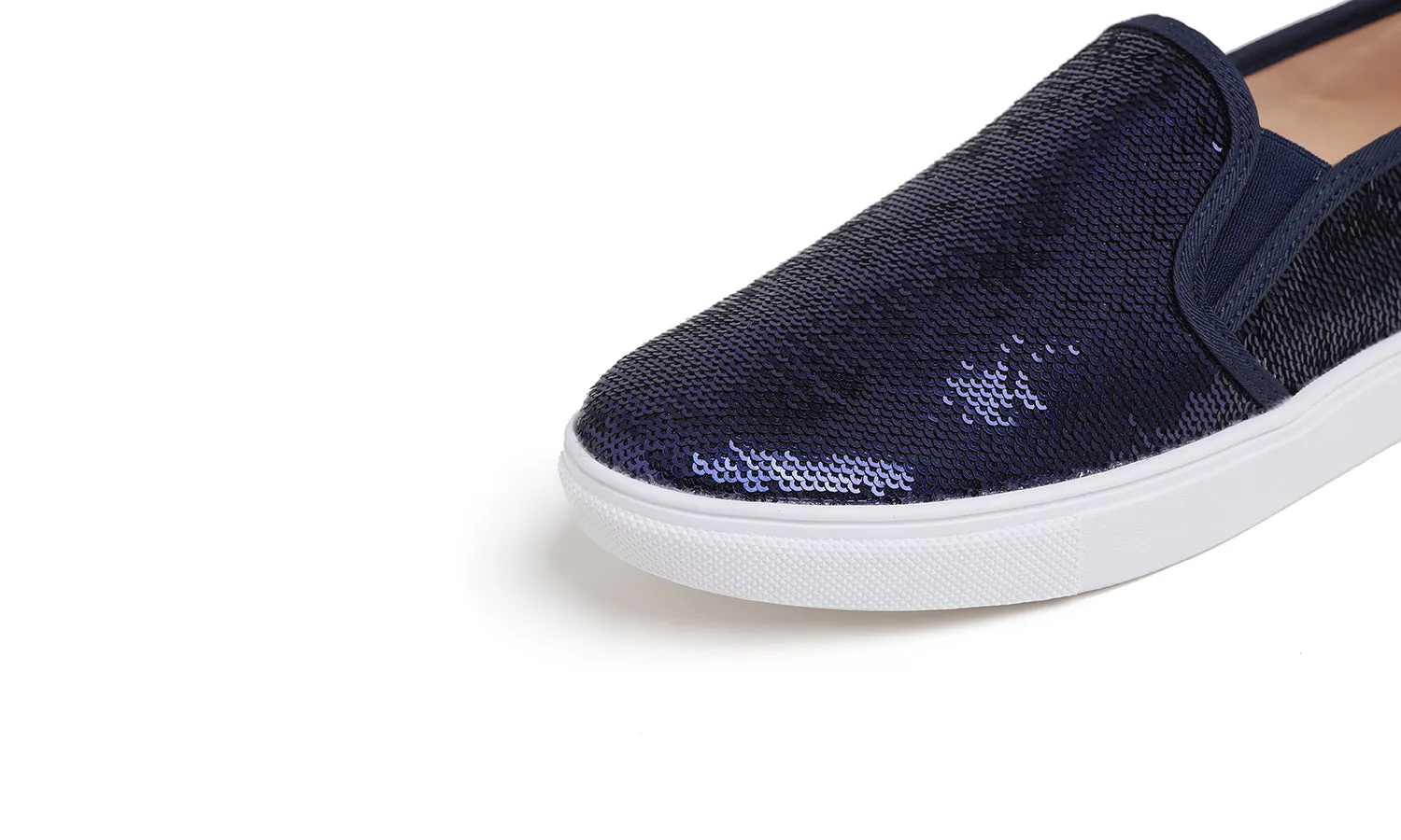 Feversole Women's Fashion Sparkle Sequin Embellished Sneaker Party Holiday Casual Shoes