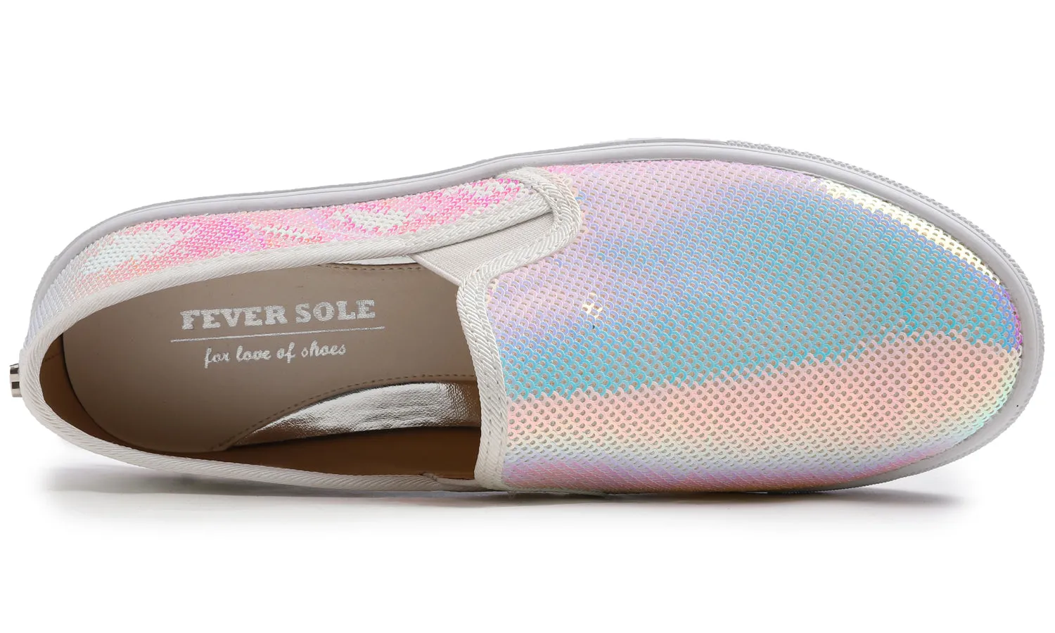 Feversole Women's Fashion Sparkle Sequin Embellished Sneaker Party Holiday Casual Shoes