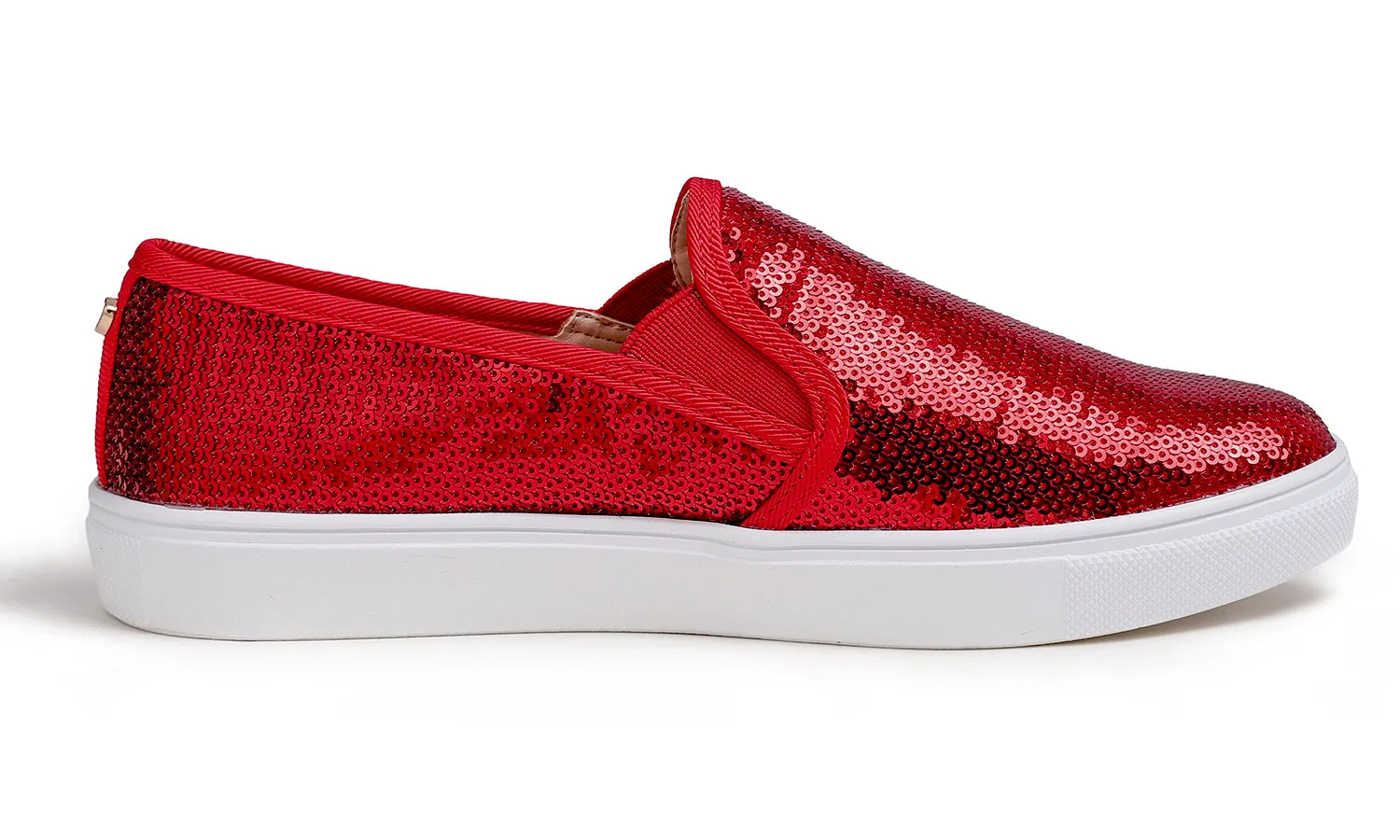 Feversole Women's Fashion Sparkle Sequin Embellished Sneaker Party Holiday Casual Shoes