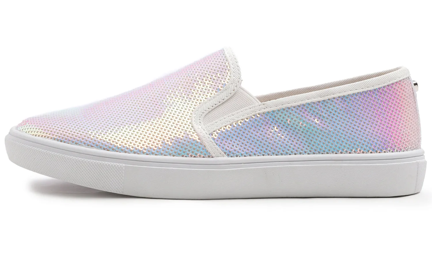 Feversole Women's Fashion Sparkle Sequin Embellished Sneaker Party Holiday Casual Shoes