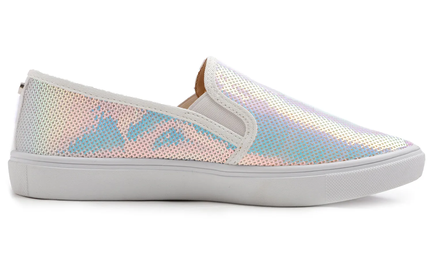 Feversole Women's Fashion Sparkle Sequin Embellished Sneaker Party Holiday Casual Shoes