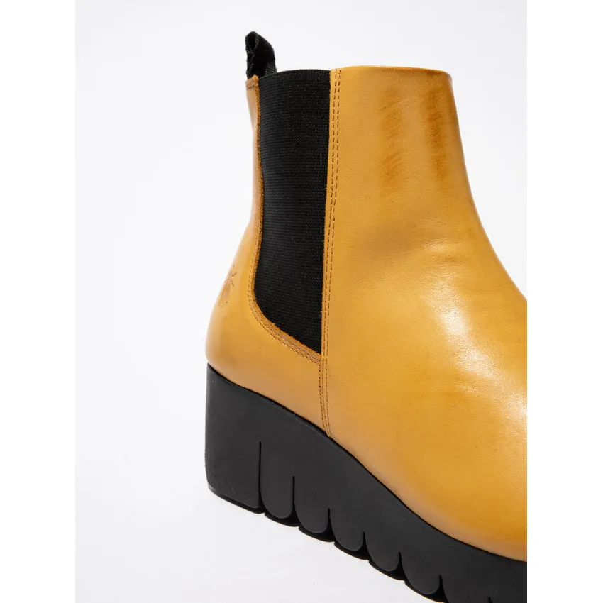 Fly London Women's VAZE177FLY Chelsea Ankle Boots Mustard Yellow