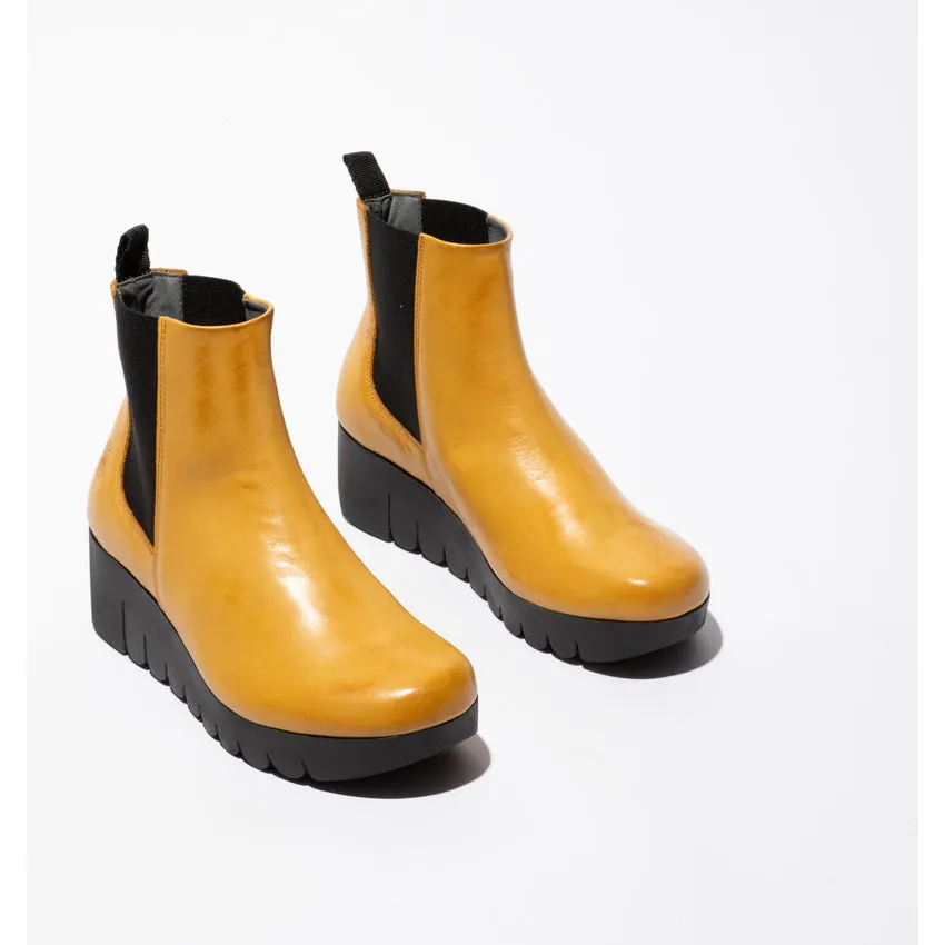 Fly London Women's VAZE177FLY Chelsea Ankle Boots Mustard Yellow