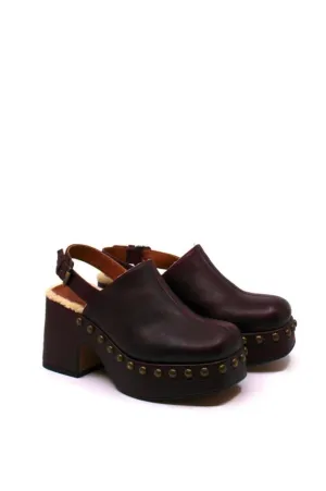 Free People Autumn Studded Clog Wine