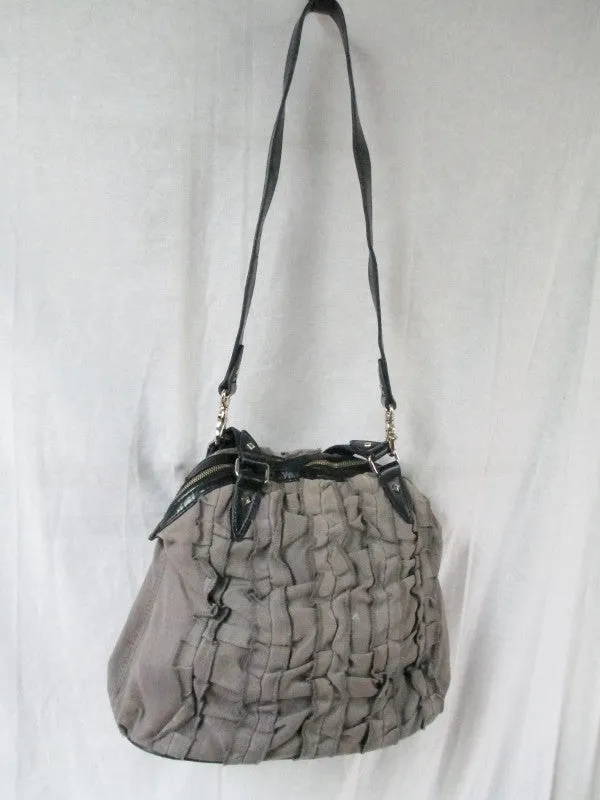 HEMPTRESS MONA SATCHEL GRAY VEGAN Bag Briefcase Shoulder Bag GRAY RUFFLE