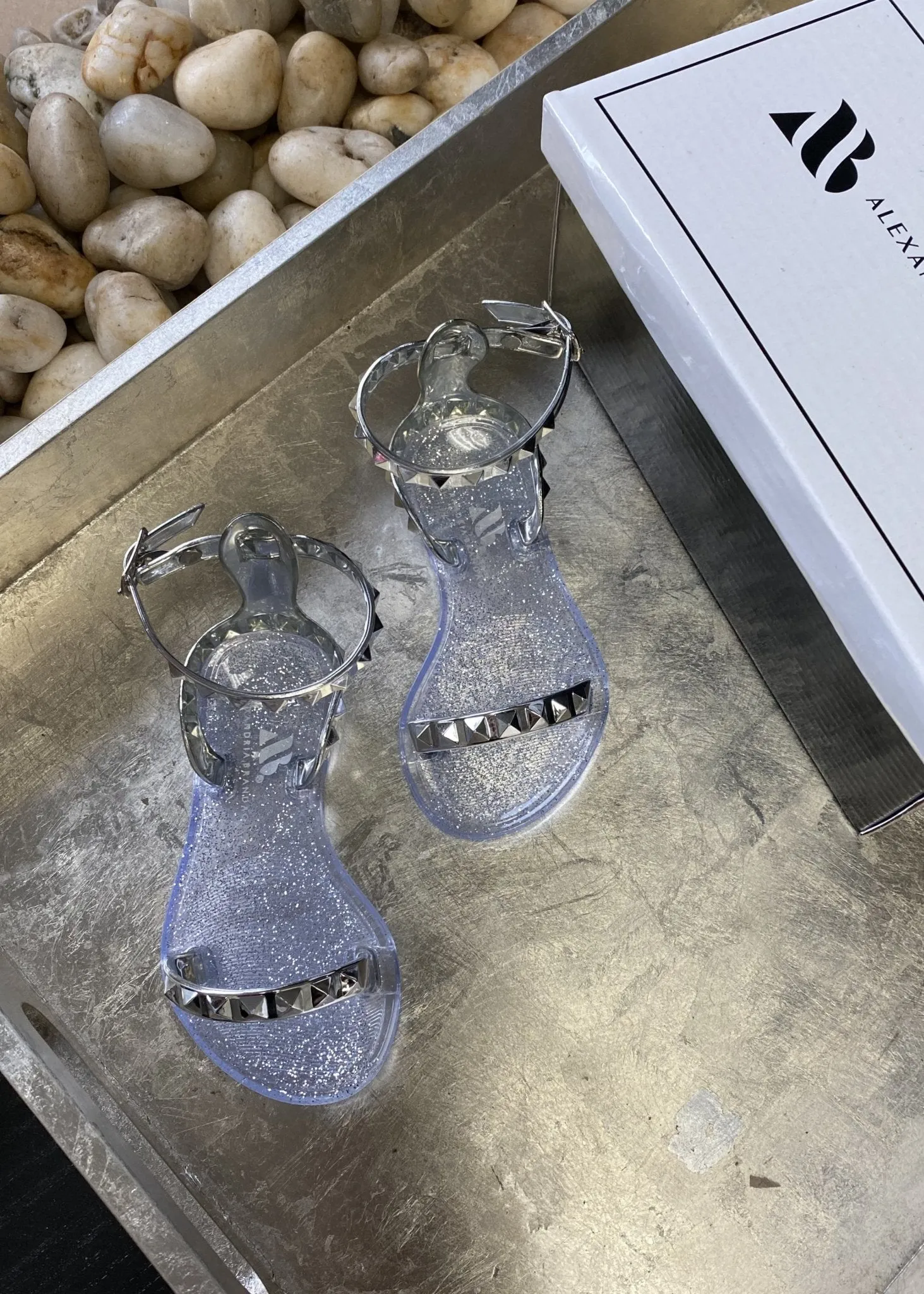 Kid's Aria Silver Sandals