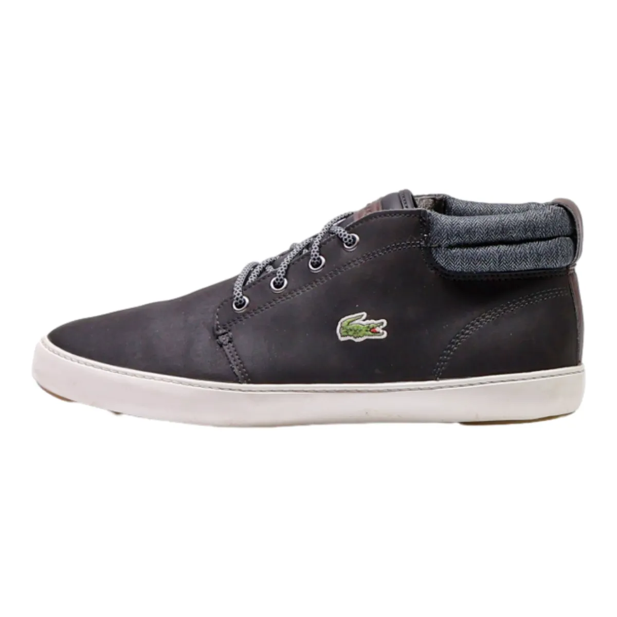 LACOSTE Chukka Boots Black Leather Mens UK 9