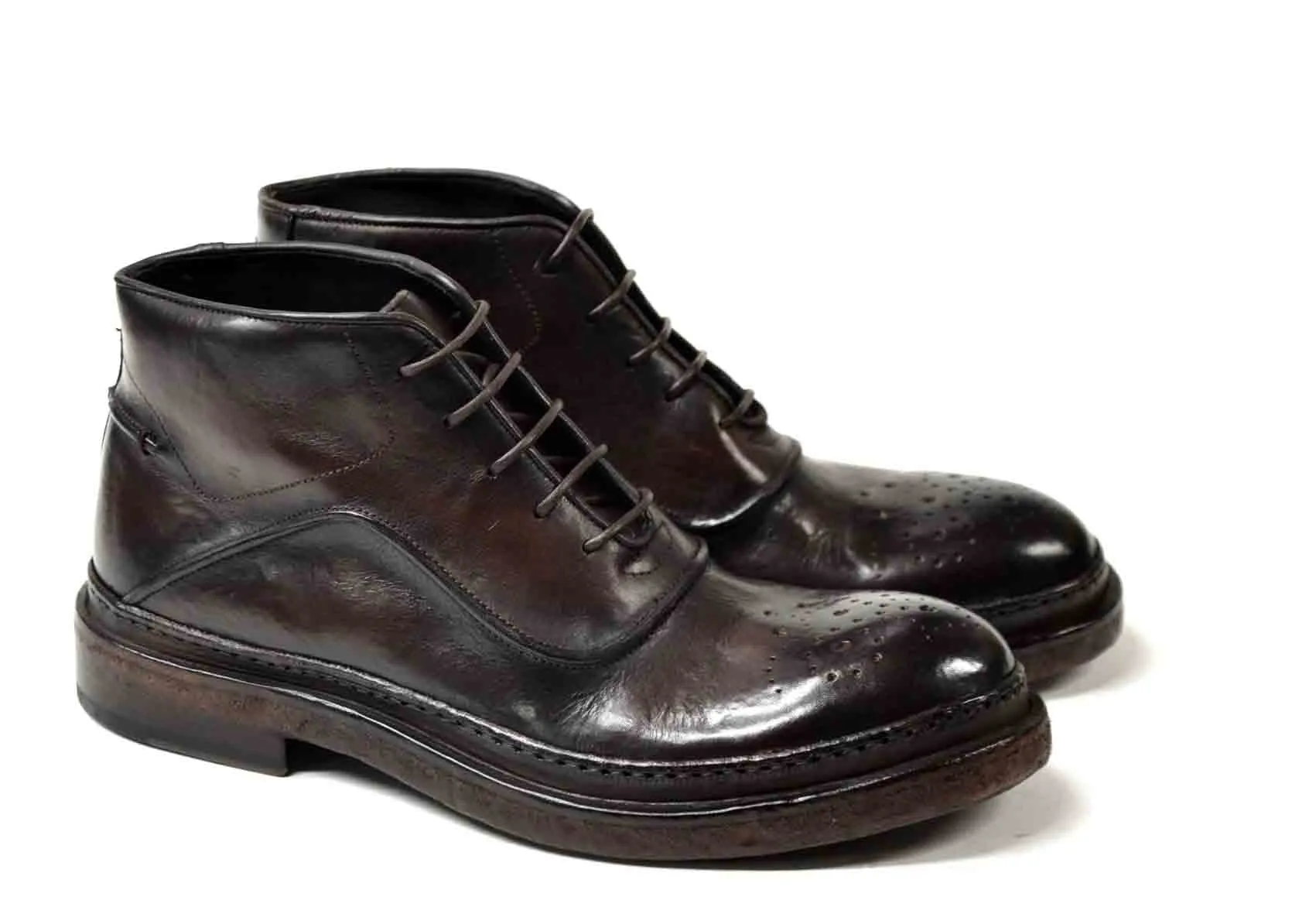 LAST PAIR 42- LACED CHUKKA TESTA DI MORO