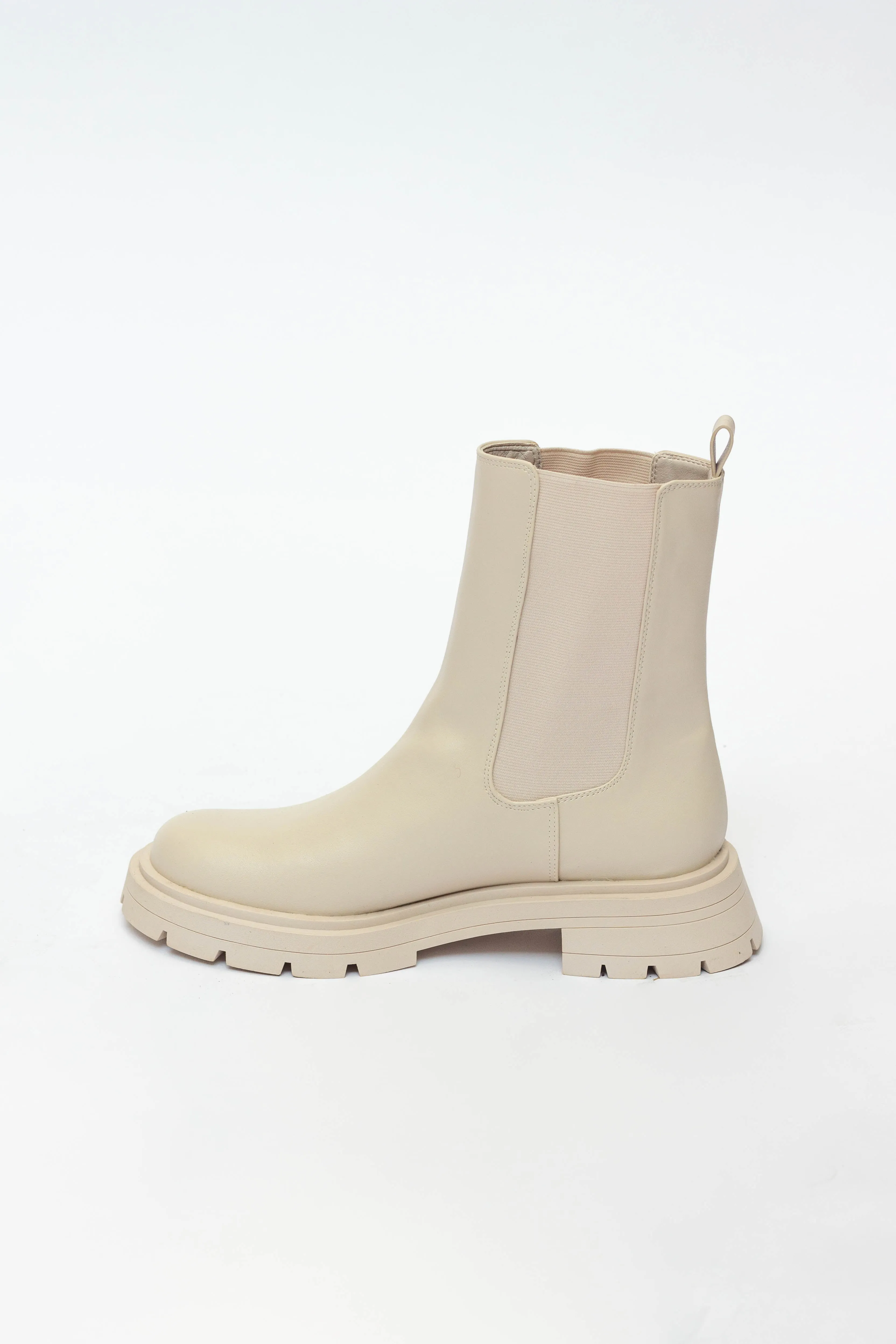 Light Beige Chelsea Boots