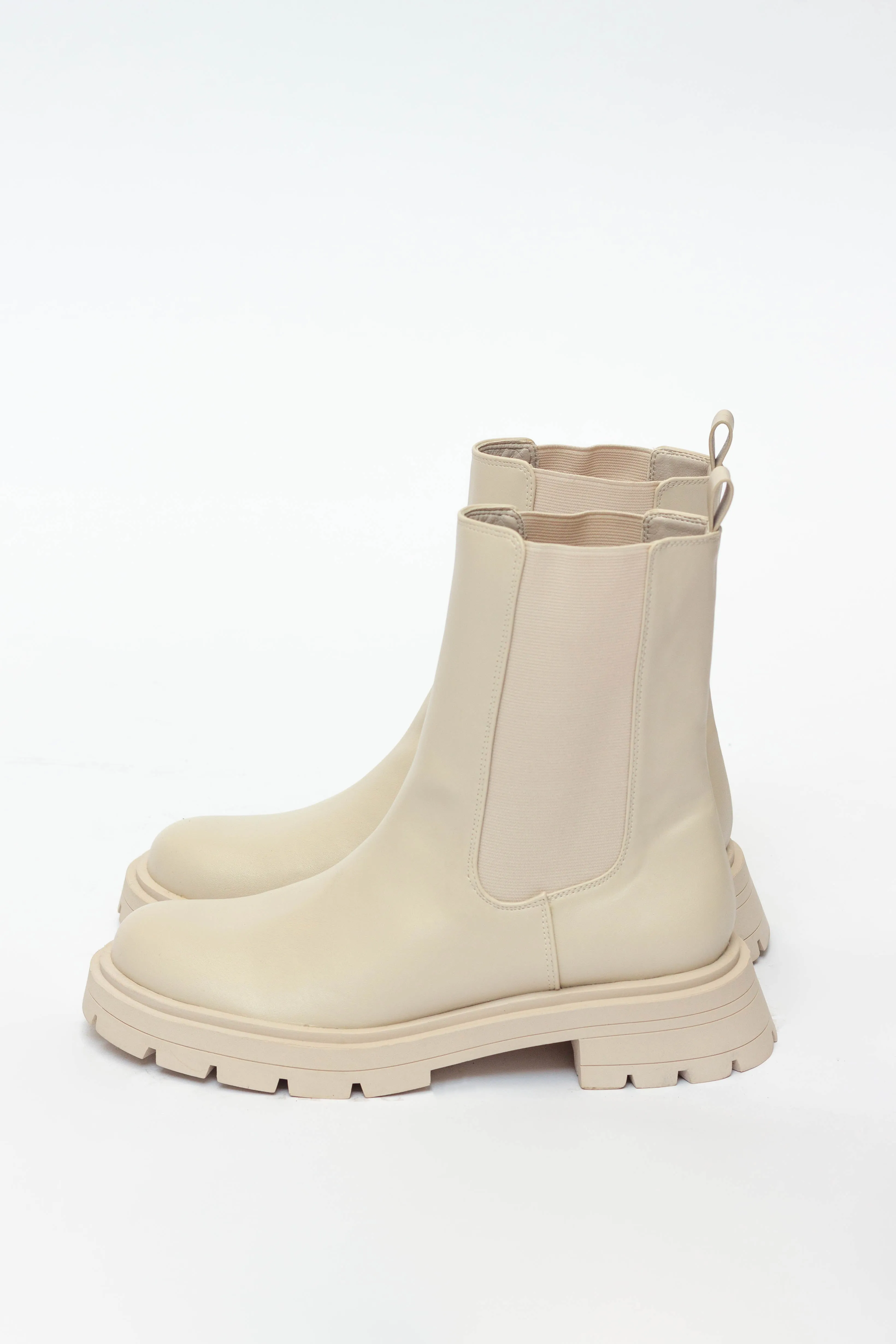 Light Beige Chelsea Boots