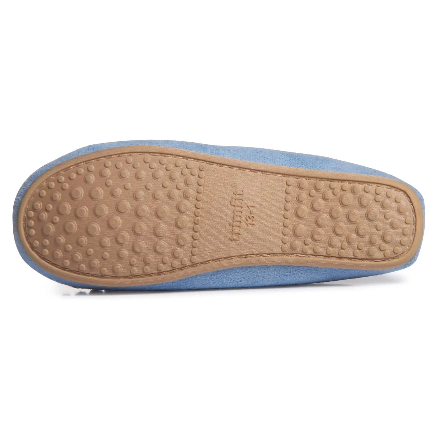 Lucky Brand Girls Plush Glitter Bow Moccasin Slippers, Rubber Sole Indoor Outdoor House Shoes, Kids Bedroom Slipper Moccasins