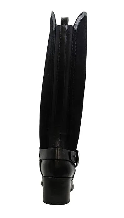 Marc Fisher Women's Risa Block-Heel Leather Boots  Color Black Size 7M