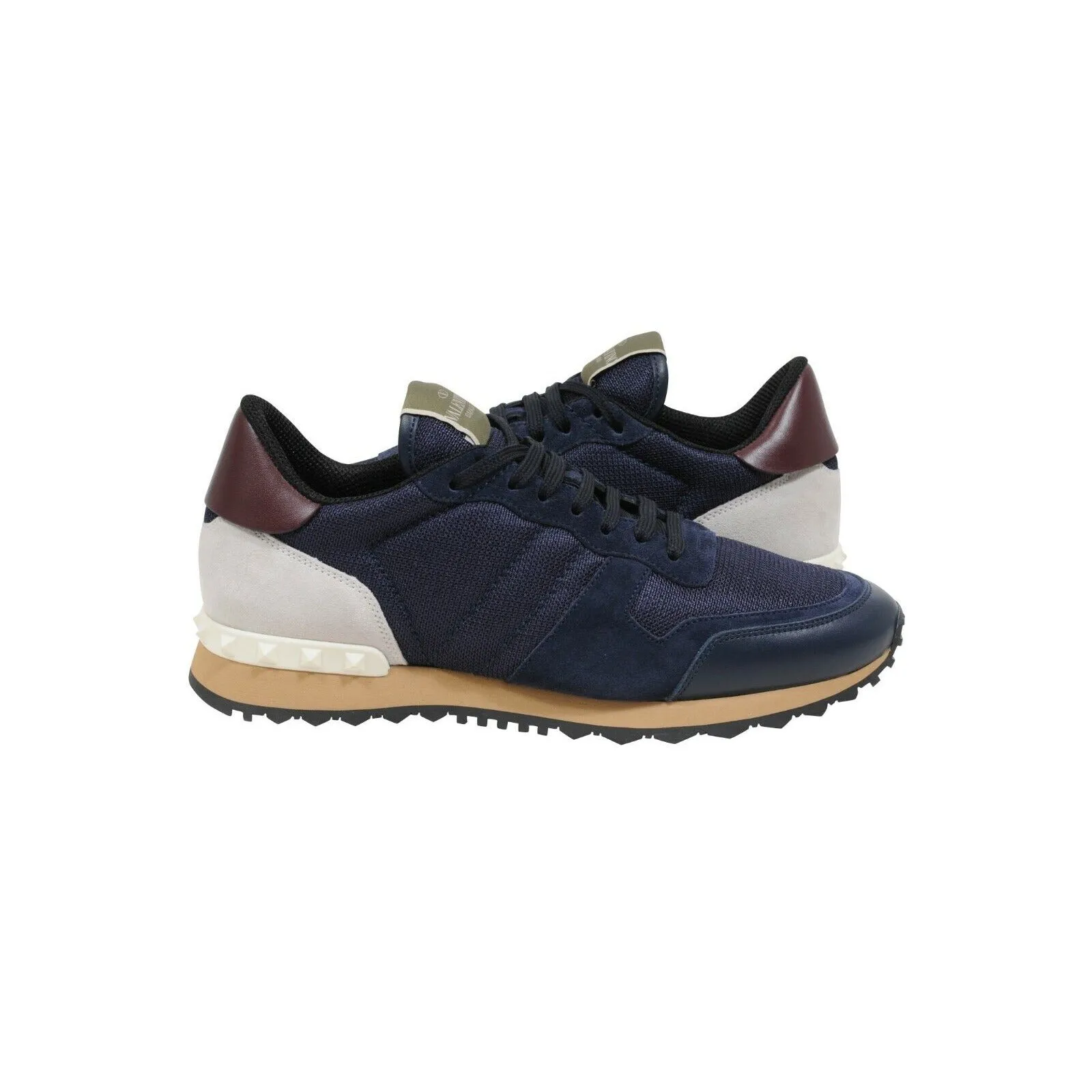 Navy Suede Mesh Rock Runner Sneakers