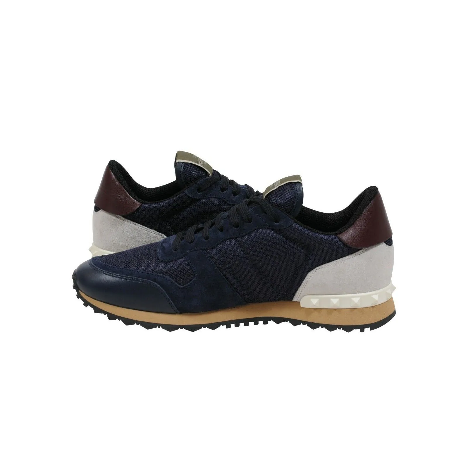 Navy Suede Mesh Rock Runner Sneakers