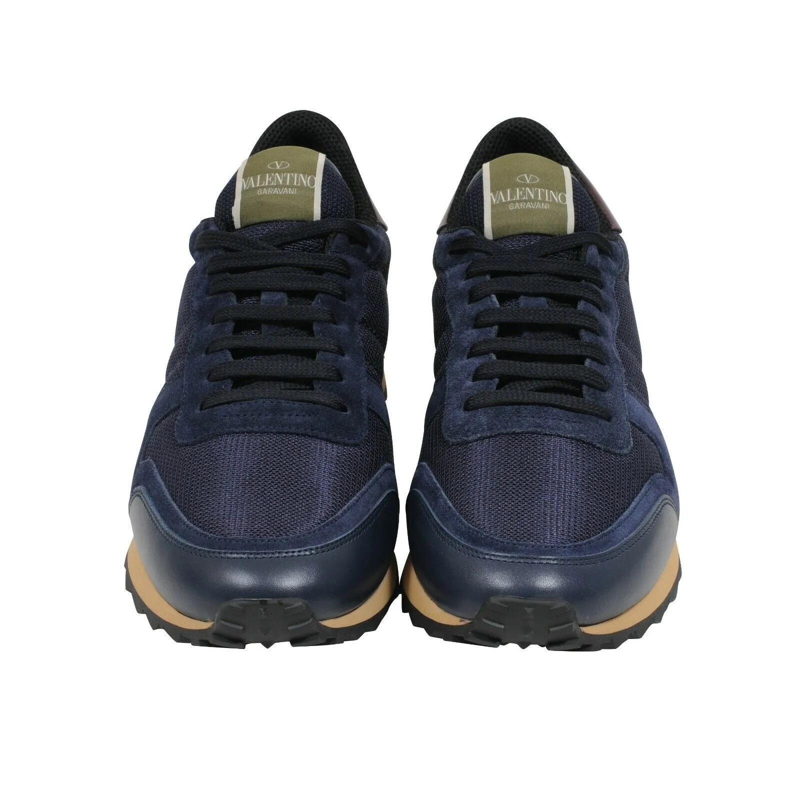 Navy Suede Mesh Rock Runner Sneakers