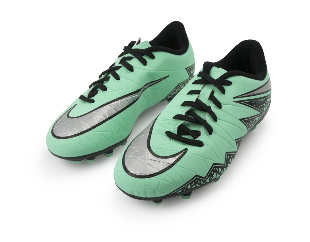 Nike Kids Hypervenom Phelon II FG Green Glow/Metallic Silver/Hyper Orange
