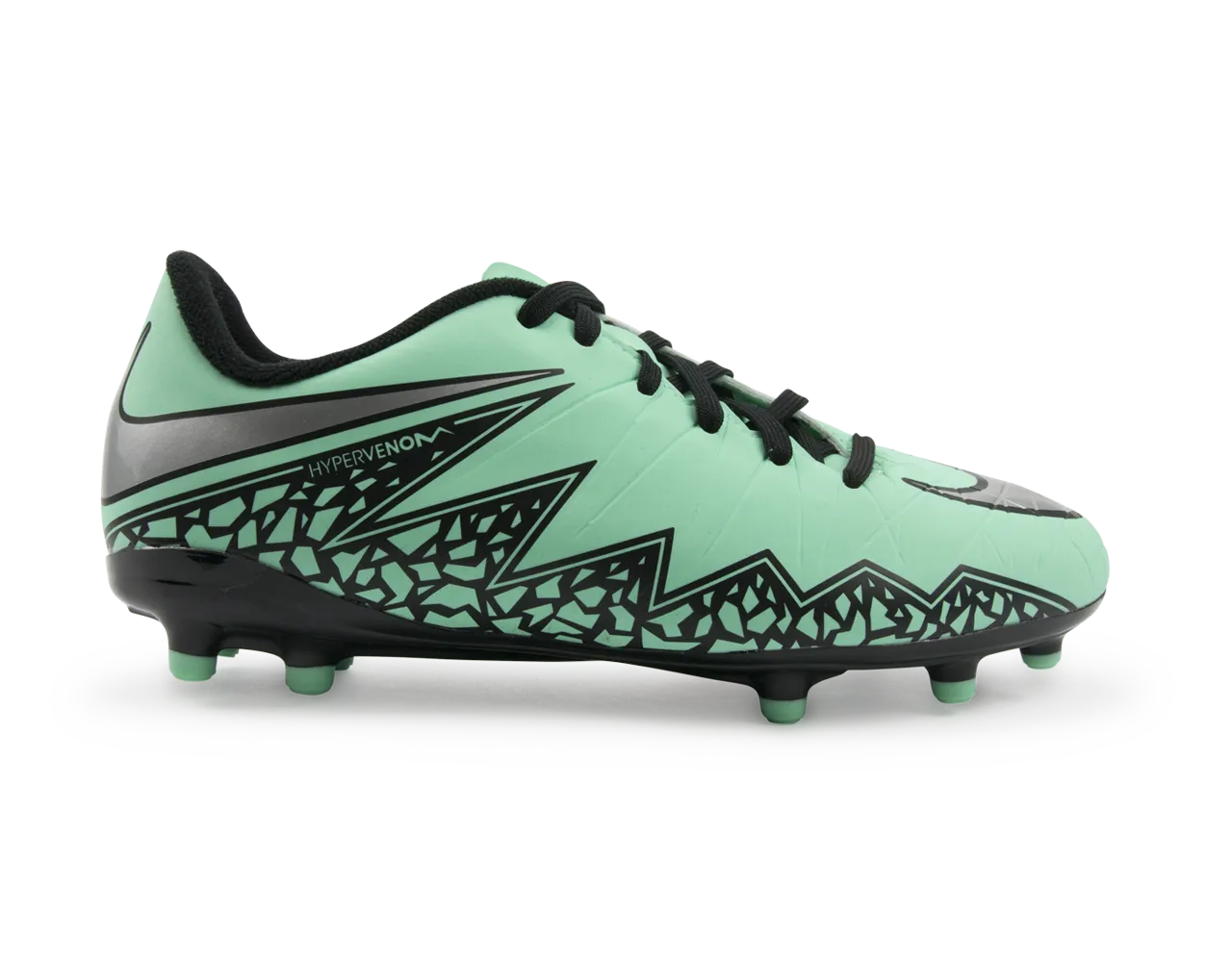 Nike Kids Hypervenom Phelon II FG Green Glow/Metallic Silver/Hyper Orange