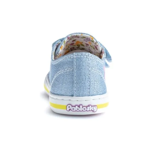 Pablosky Girls Shoe 975310 Lino Glitter Sky