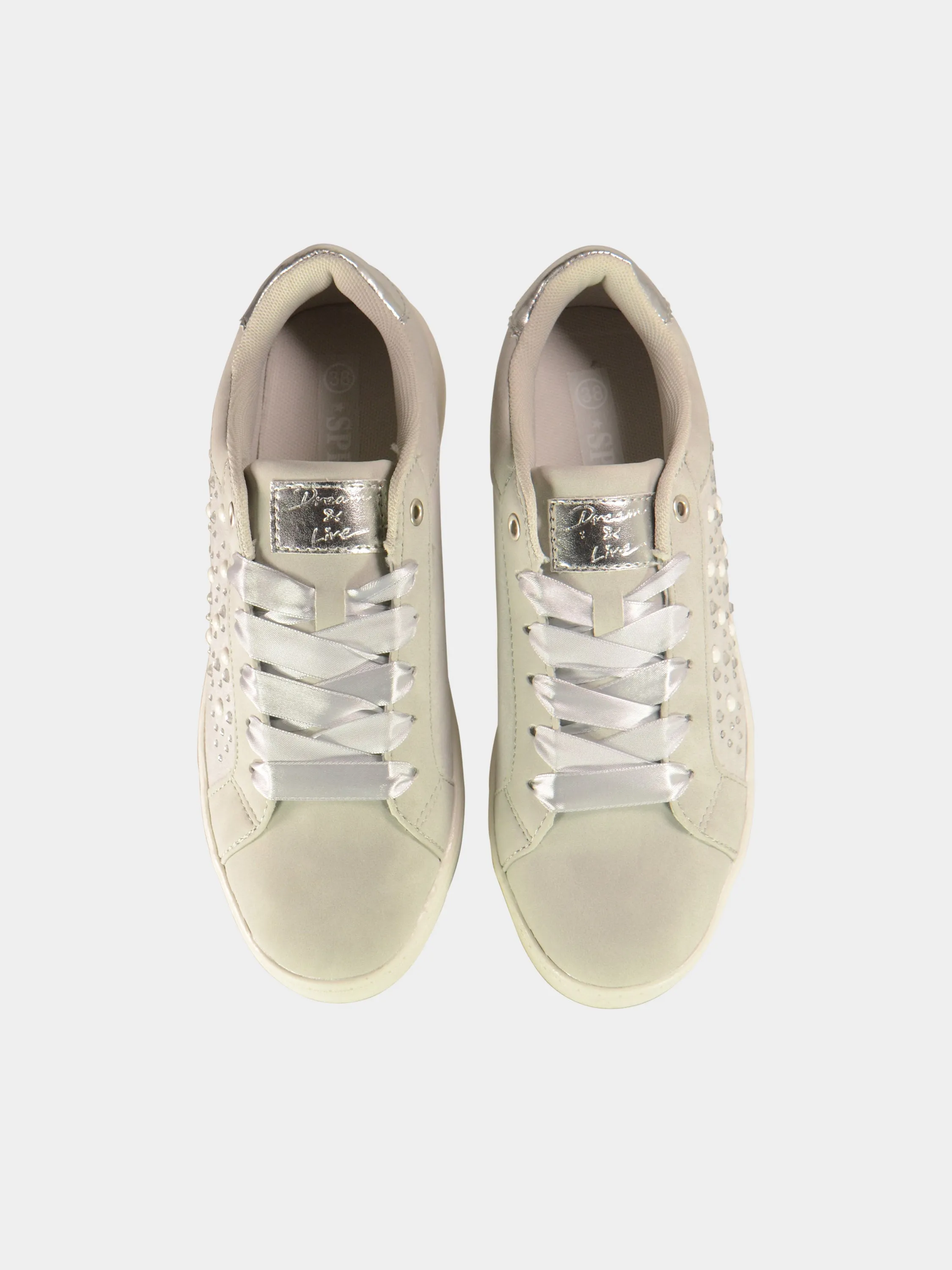 Sprox Women's Star Sparkle Lace Up Shoes