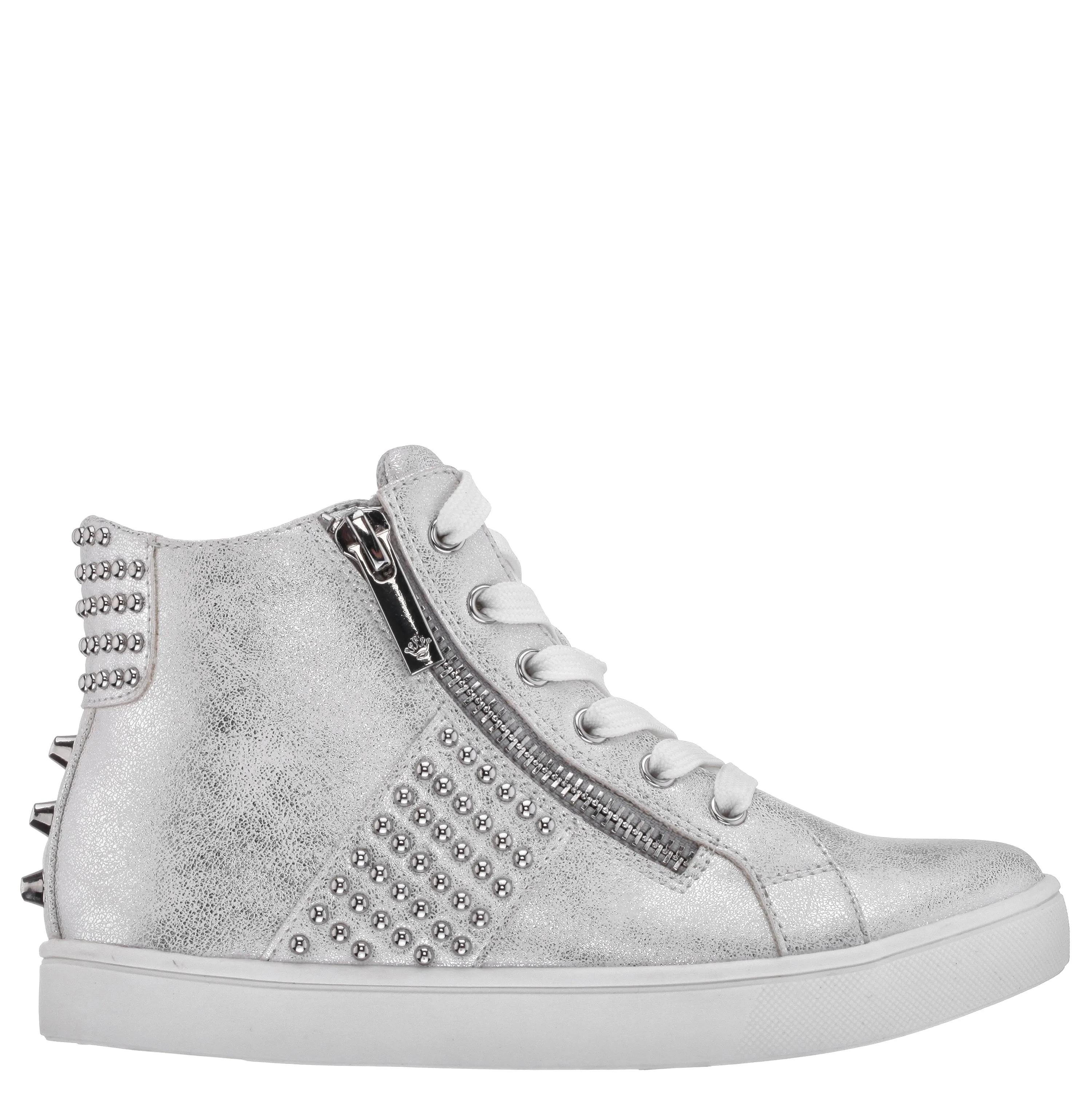 Studded Distressed Metallic Hightop